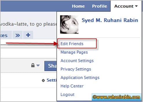 Facebook Privacy Using List Step 01