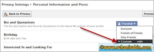 Facebook Privacy Using List Step 05