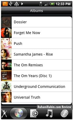 HTC Desire MM Music Albums