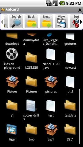Screenshot Astro File Manager