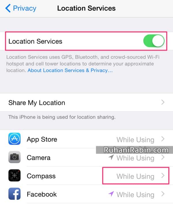 iOS 8 iPhone 6 Turn Off Locations for Some Apps