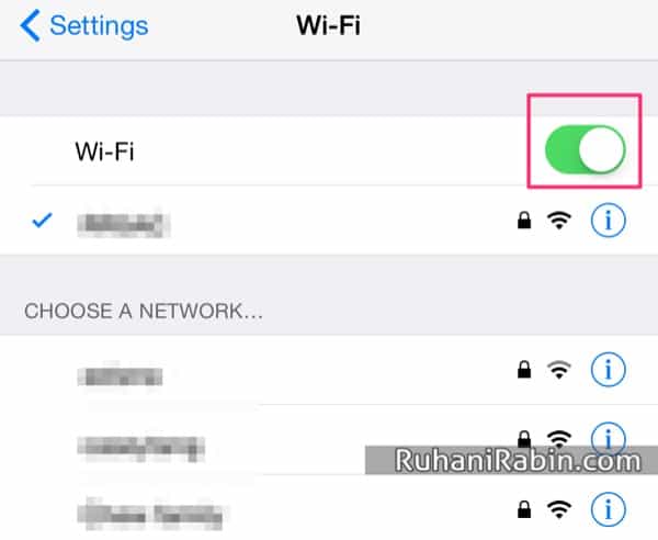 iOS 8 iPhone 6 Turn of Wi-Fi