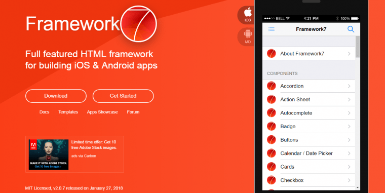 Framework 7 760x381 Top 7 Mobile Web App Frameworks For Developers