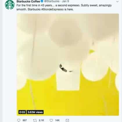 Starbucks social post 2 420x420 Checklist For Crafting Social Media Campaigns That Gets You Result