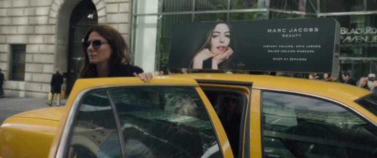 Marc Jacobs Beauty and Sephora Store Taxi Advertising in Ocean’s 8