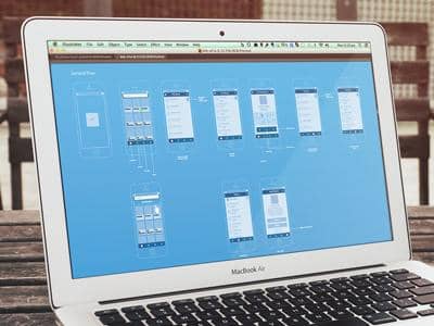 Wireframing an iOS app on computer