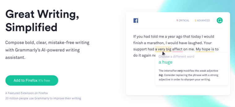 Grammarly provides you weekly achievements and badges that keep you motivated to perform well.