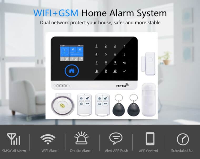 Wifi + GSM Wireless Alarm System For Condo, Home, Shop, Office - Smart Phone APP Control