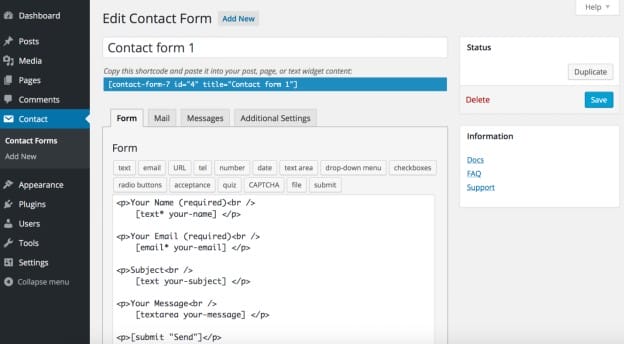 Contact Form 7 Most Flexible Contact Form For Mail Contents
