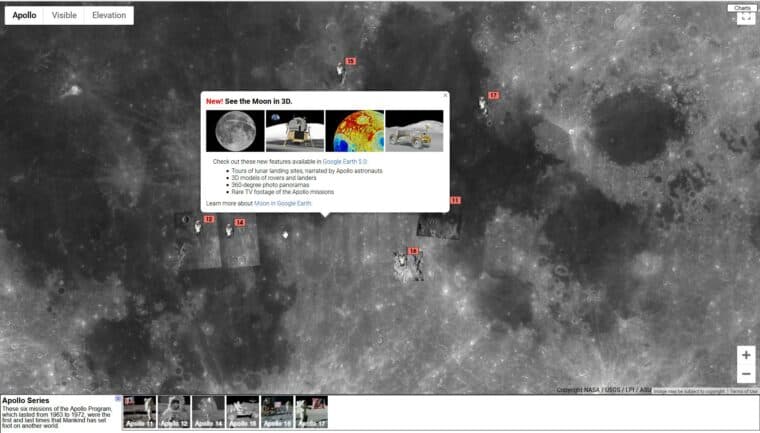 Google Moon - google facts