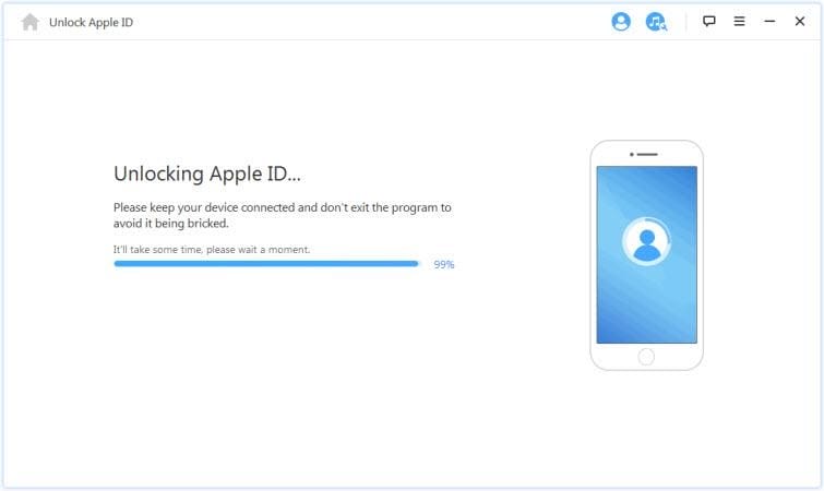 unlocking Apple ID: iPad unlocking process started