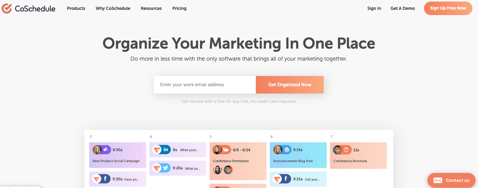 CoSchedule - organize digital marketing