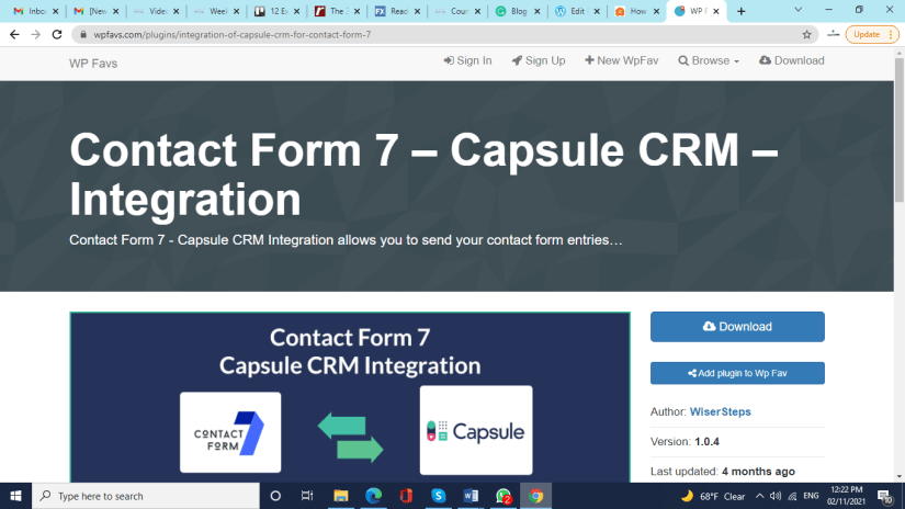 Contact Form 7 - Capsule CRM