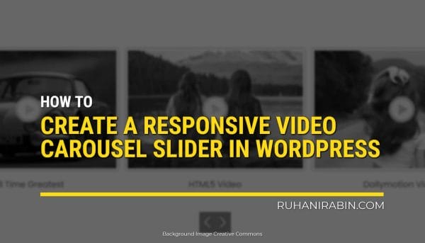 How to Create a Responsive Video Carousel Slider in WordPress