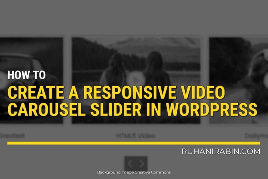 Create A Responsive Video Carousel Slider In Wordpress Ft