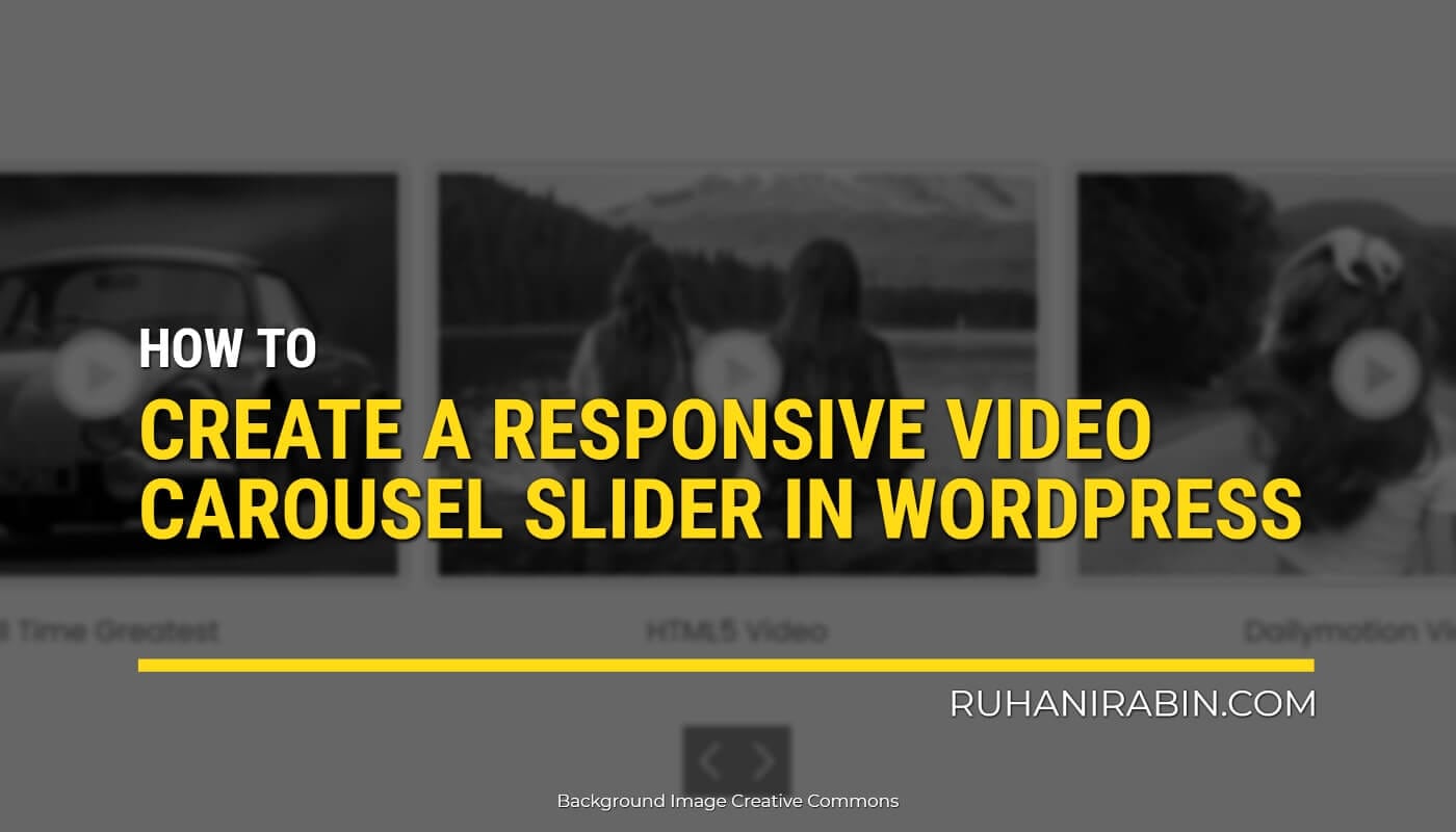 Create A Responsive Video Carousel Slider In Wordpress Ft