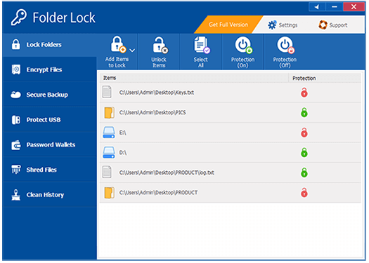 Folder Lock - Hide Your Folders Easily in Windows