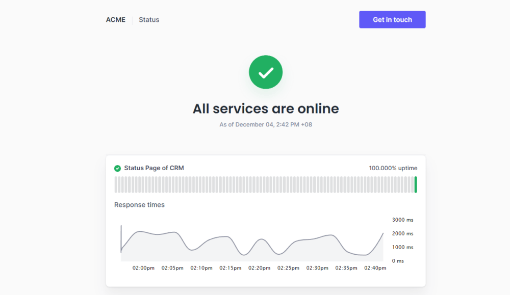 Free Status Page