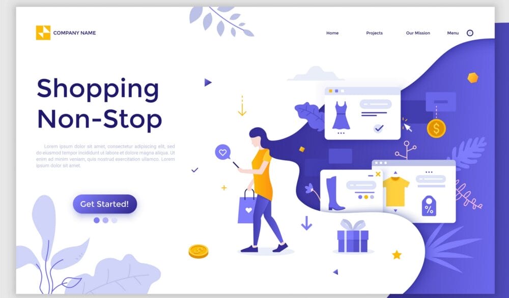 Flat Landing Page Design