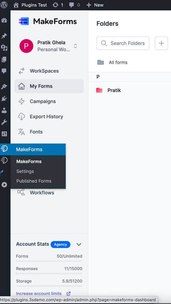 Makeforms WordPress Plugin