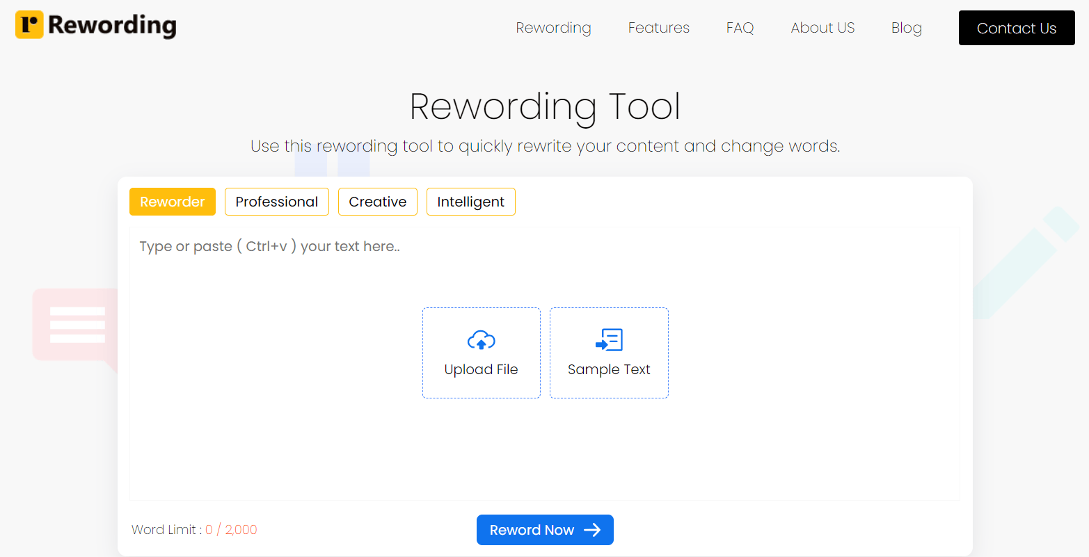 Rewording tool