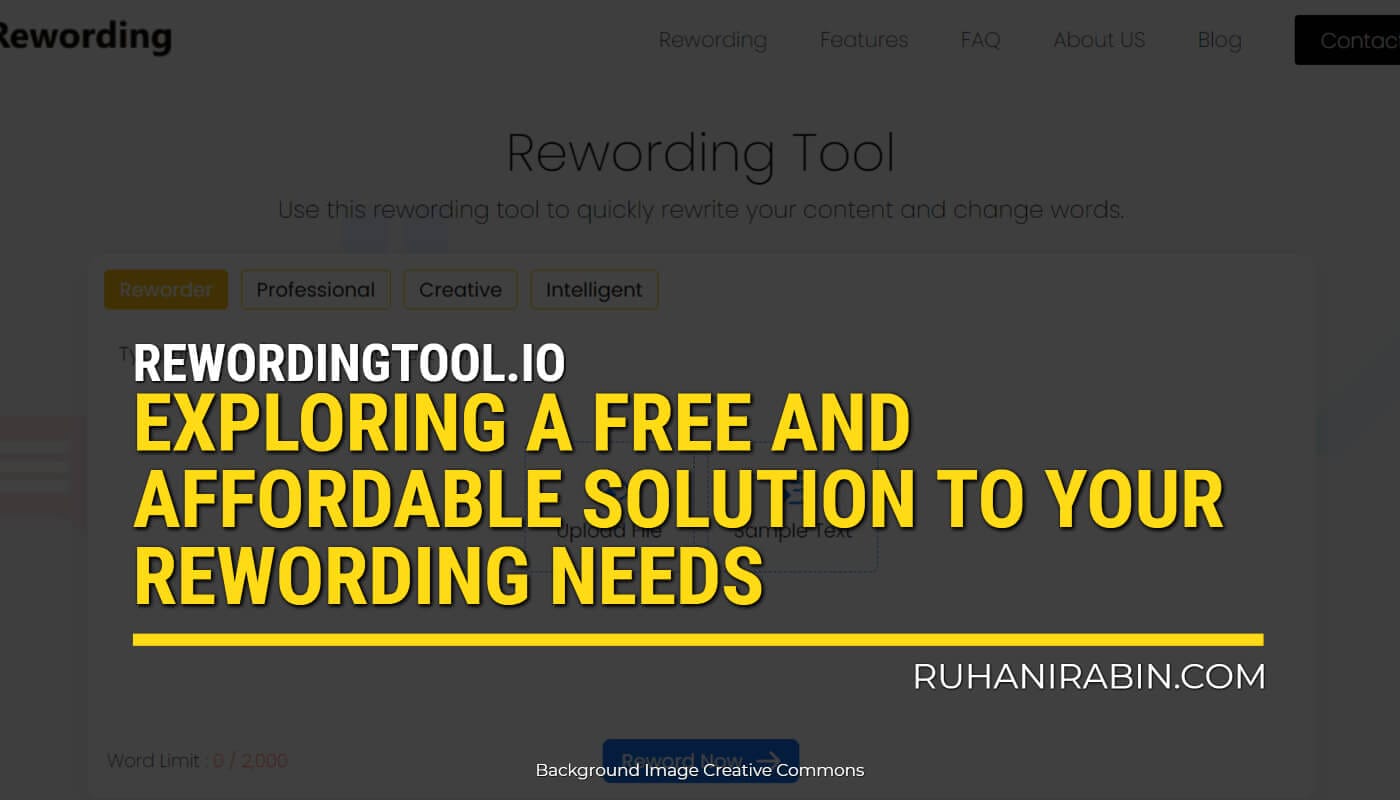 Rewordingtool Io Free And Affordable Rewording