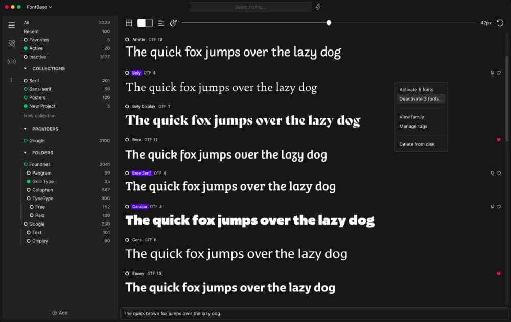 Fontbase Best Font Manager