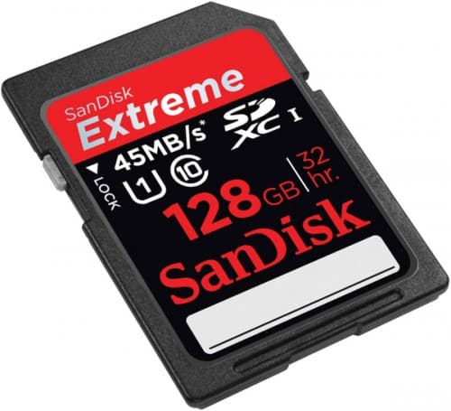 Sandisk Extreme 45mb-s SDXC Card Class 10 128GB