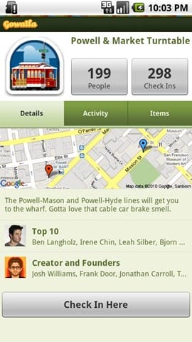 Screenshot Gowalla