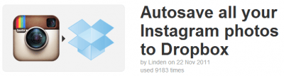 IFTTT - Autosave Instagram photos to Dropbox