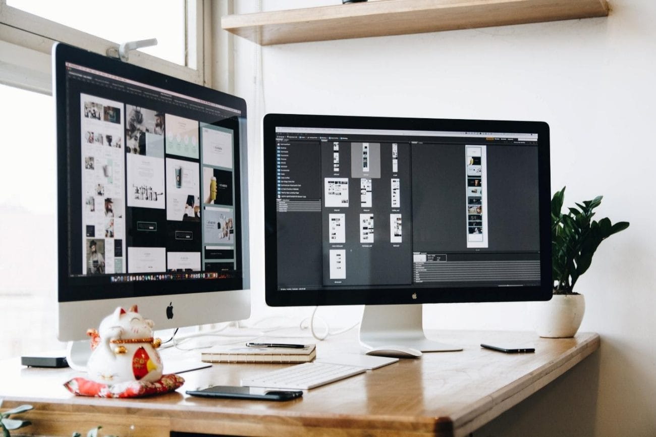 Silver and Black Imac's