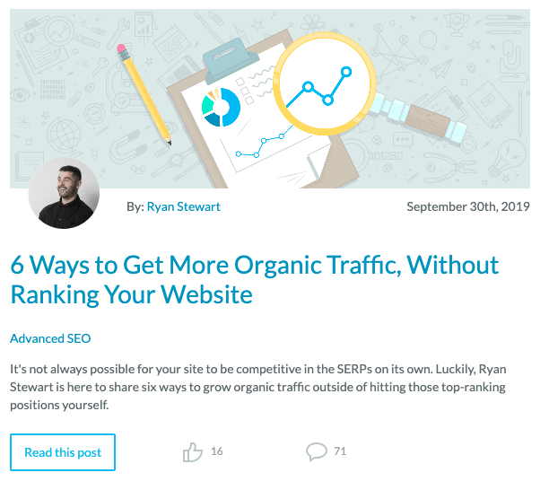 Moz Blog posts content that’s relevant to professionals looking to enhance their digital marketing tactics.