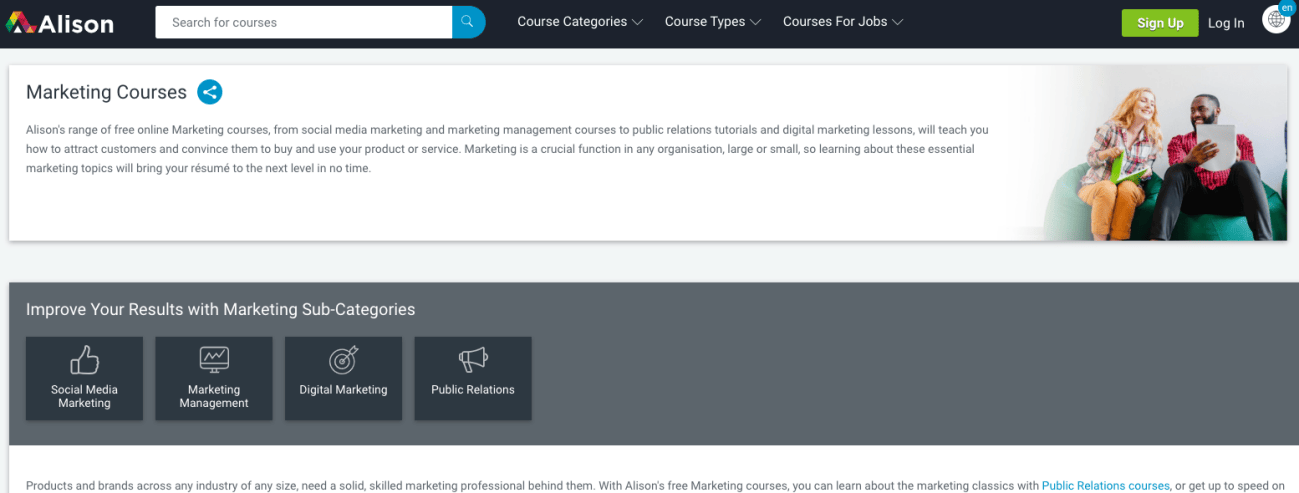 Learn Marketing: Alison Is A Good Website To Learn The Basics And Techniques Of Digital Marketing