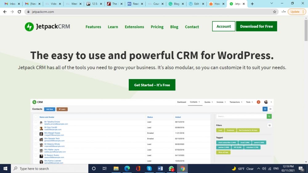 Jetpack Crm - WordPress CRM plugins