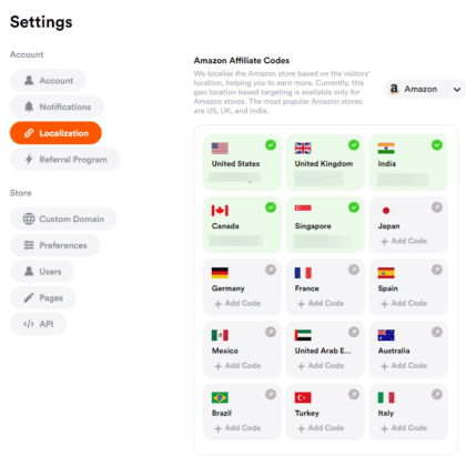Shopper Settings Amazon