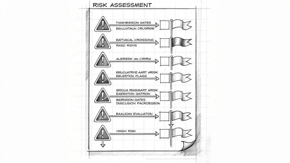 IoT risk assessment diagram showing high-risk items needing evaluation.