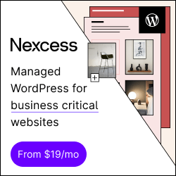 Nexcess provides managed WordPress and WooCommerce hosting from $19/month, with free attractive templates for business websites.