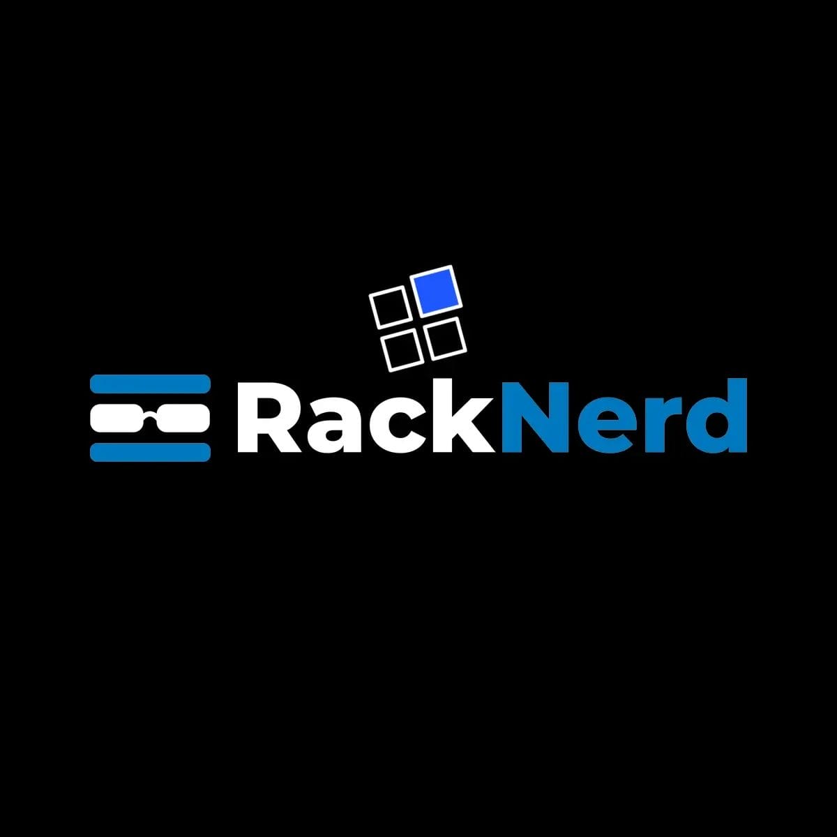 RackNerd logo with glasses, four tilted squares on top, and RackNerd VPS Yearly in white and blue on a black background.
