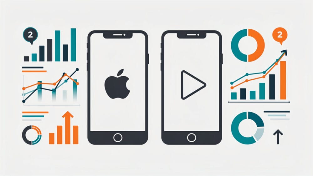 Apple App Store and Google Play ranking systems