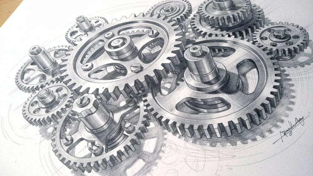 Mechanical gears illustrating automation processes