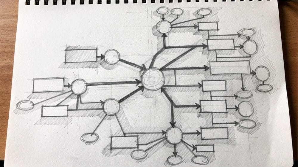 Flowchart of interconnected processes