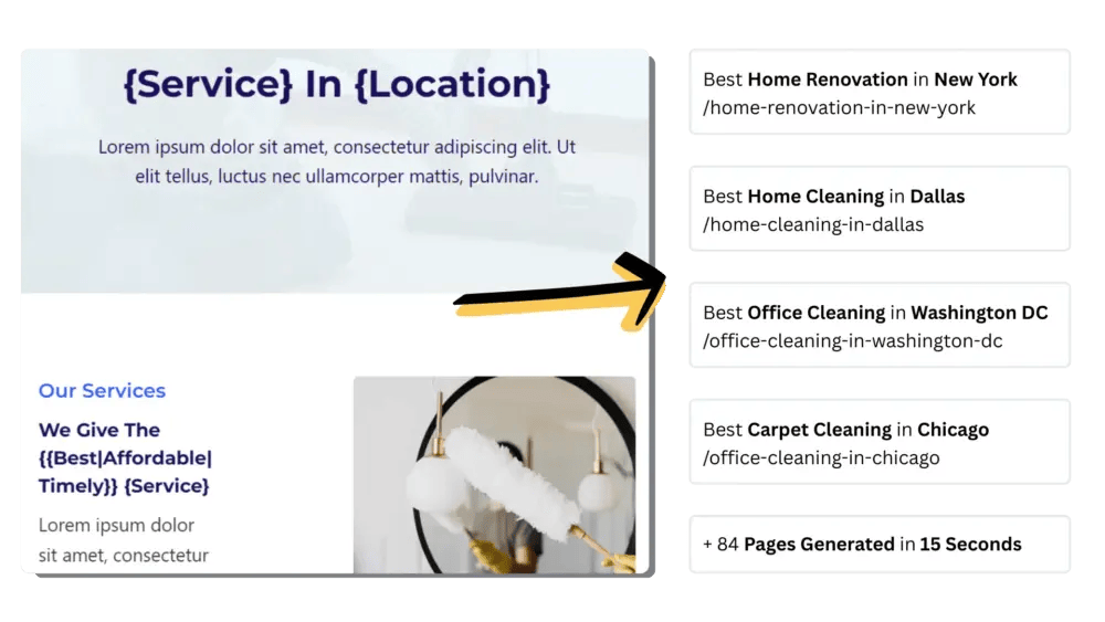 Website design for local services